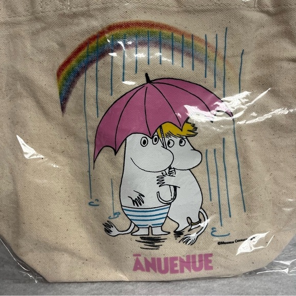 NEW MOOMIN HAWAII Mini Tote Bag Anuenue Rainbow Cream Off White Color - Picture 2 of 7